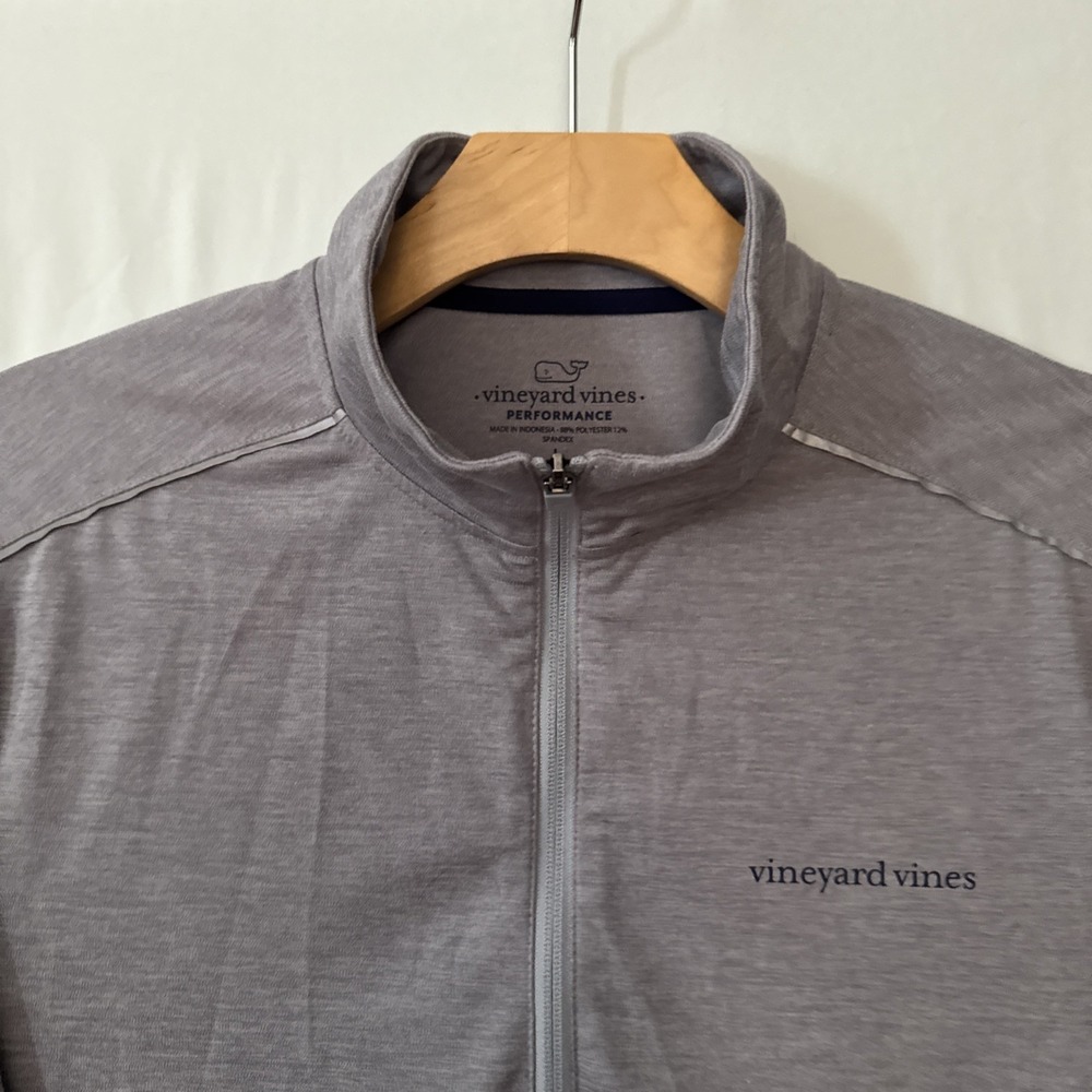 Vineyard Vines 1/4 Zip Pullover Men's Large Gray Performance Mock Neck